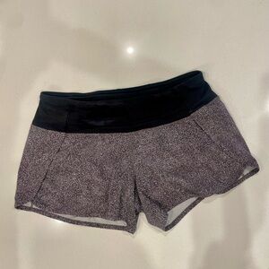 LULULEMON Women's Black and Gray Running Shorts